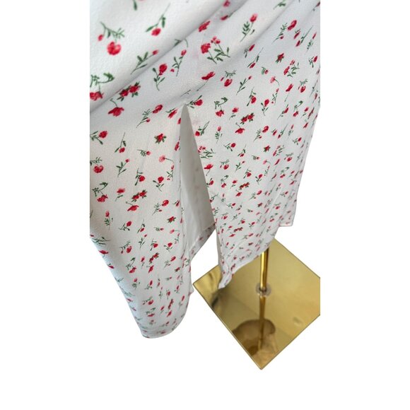 NWT WAYF Size Small Strapless Floral Midi Dress Smocked Back & Ruched Bustline - Picture 7 of 16